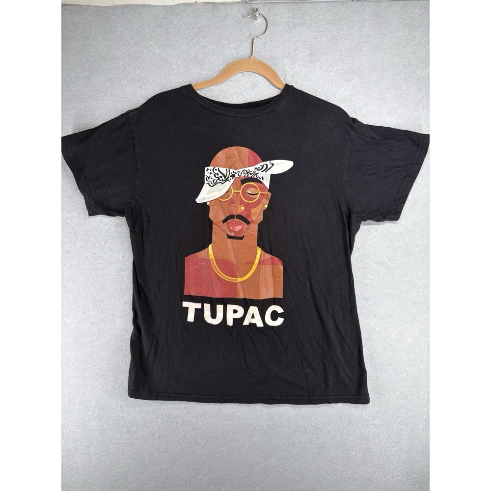 Tupac Cross Colours Black Shirt Adult Sz M Hip Hop Rap Streetwear 90s Vintage‎
